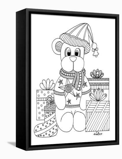 Christmas Bear-KCDoodleArt-Framed Premier Image Canvas