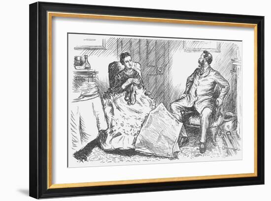 Christmas Bills, 1872-Charles Samuel Keene-Framed Giclee Print