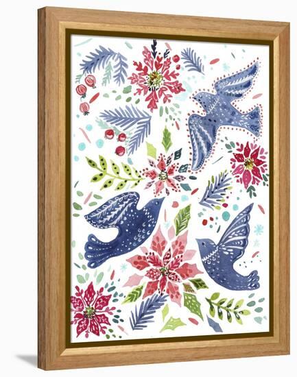 Christmas Birds-Irina Trzaskos Studio-Framed Premier Image Canvas