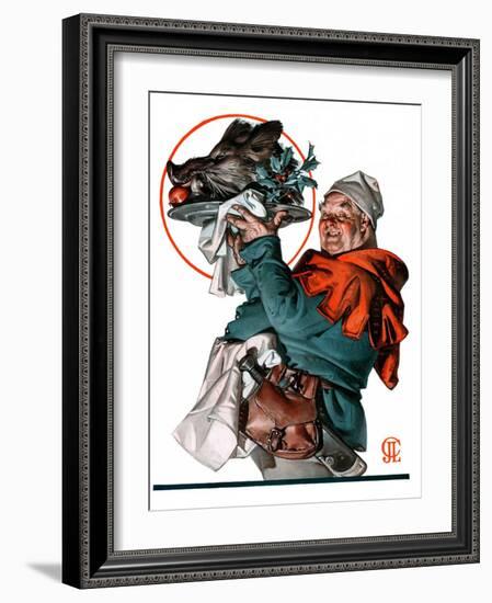 "Christmas Boar,"December 20, 1924-Joseph Christian Leyendecker-Framed Giclee Print