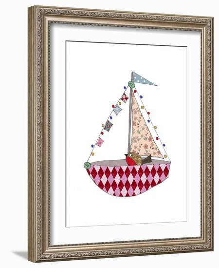 Christmas Boat-Effie Zafiropoulou-Framed Giclee Print