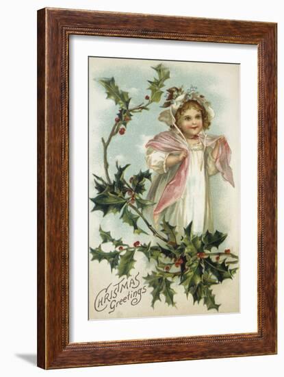 Christmas Bonnet-The Vintage Collection-Framed Giclee Print