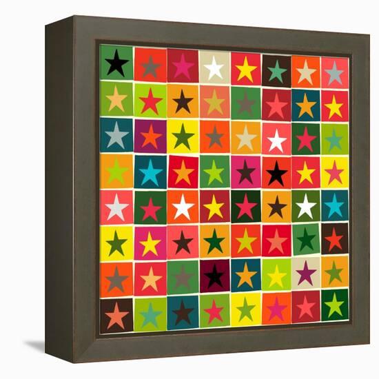 Christmas Boxed Stars-Sharon Turner-Framed Stretched Canvas