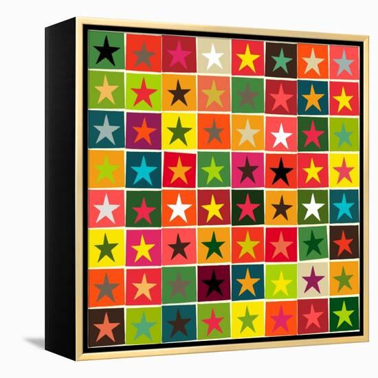 Christmas Boxed Stars-Sharon Turner-Framed Stretched Canvas