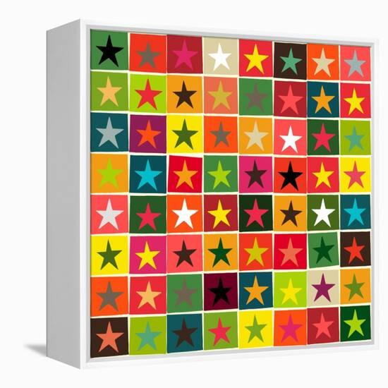 Christmas Boxed Stars-Sharon Turner-Framed Stretched Canvas