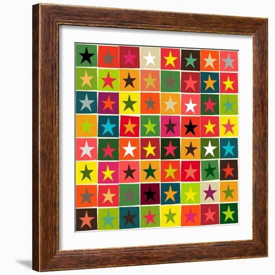 Christmas Boxed Stars-Sharon Turner-Framed Art Print