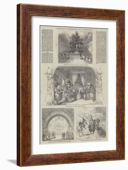 Christmas Burlesques and Pantomimes-Alfred Crowquill-Framed Giclee Print