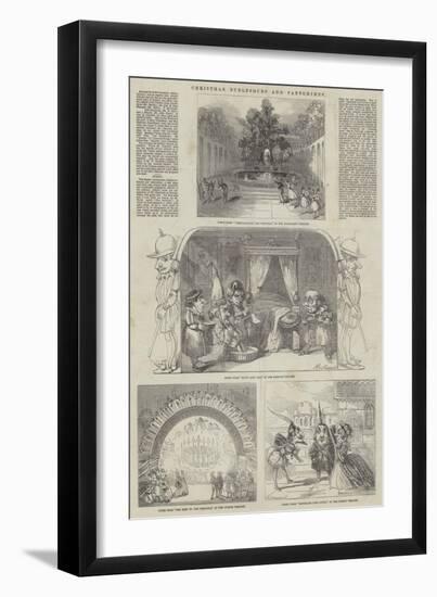 Christmas Burlesques and Pantomimes-Alfred Crowquill-Framed Giclee Print