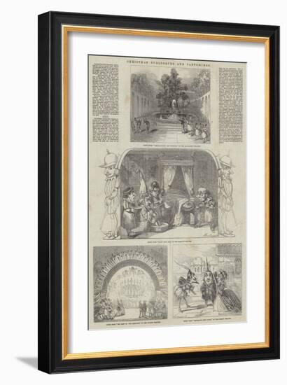 Christmas Burlesques and Pantomimes-Alfred Crowquill-Framed Giclee Print