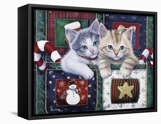 Christmas Calendar Kittens-Jenny Newland-Framed Premier Image Canvas