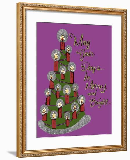 Christmas Candle Tree-Cyndi Lou-Framed Giclee Print