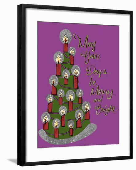 Christmas Candle Tree-Cyndi Lou-Framed Giclee Print