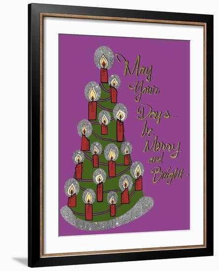 Christmas Candle Tree-Cyndi Lou-Framed Giclee Print