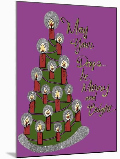 Christmas Candle Tree-Cyndi Lou-Mounted Giclee Print