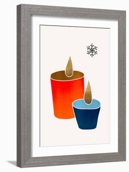 Christmas Candles-Kubistika-Framed Giclee Print