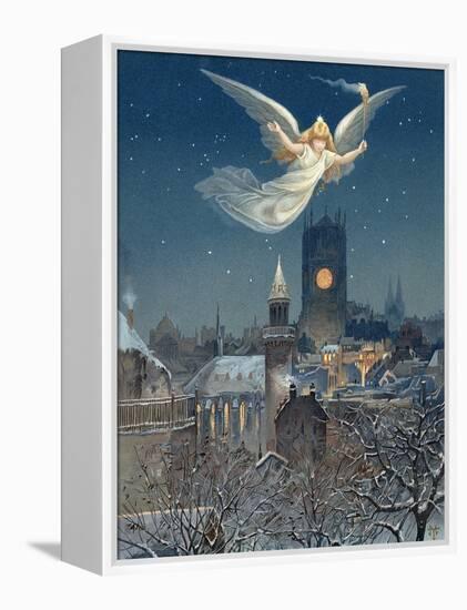 Christmas Card Designed by Thomas Moran, 1885-null-Framed Premier Image Canvas