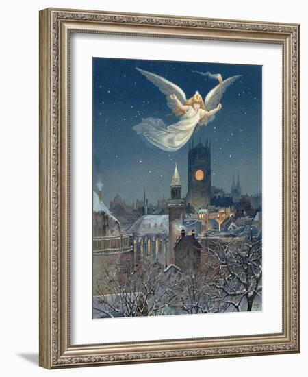 Christmas Card Designed by Thomas Moran, 1885-null-Framed Giclee Print