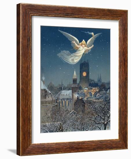 Christmas Card Designed by Thomas Moran, 1885-null-Framed Giclee Print