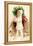 Christmas Card with Child Holding a Wreath, Beatrice Litzinger Collection-null-Framed Stretched Canvas