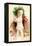 Christmas Card with Child Holding a Wreath, Beatrice Litzinger Collection-null-Framed Stretched Canvas