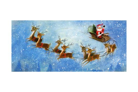 christmas card with santa and his reindeer national museum of