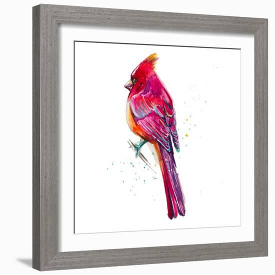 Christmas Cardinal II-Patricia Pinto-Framed Art Print