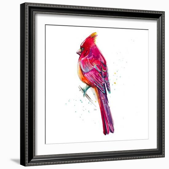 Christmas Cardinal II-Patricia Pinto-Framed Art Print