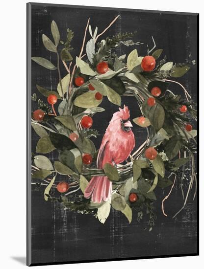 Christmas Cardinal II-Emma Scarvey-Mounted Art Print