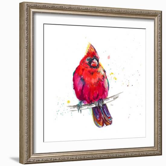 Christmas Cardinal III-Patricia Pinto-Framed Art Print