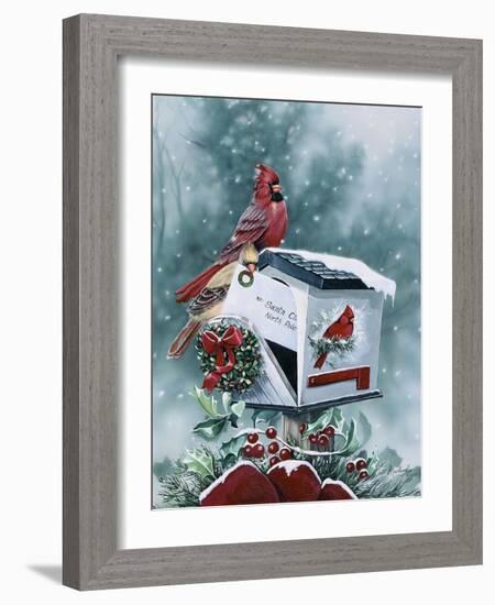 Christmas Cardinals-Jenny Newland-Framed Giclee Print