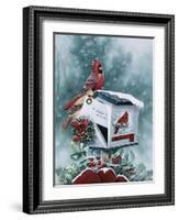 Christmas Cardinals-Jenny Newland-Framed Giclee Print