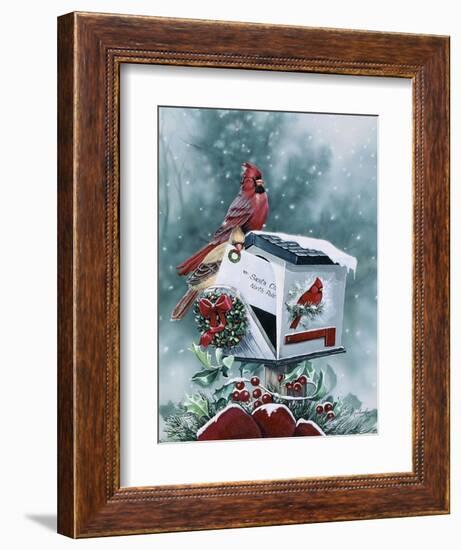 Christmas Cardinals-Jenny Newland-Framed Giclee Print