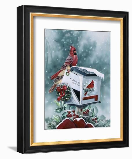 Christmas Cardinals-Jenny Newland-Framed Giclee Print