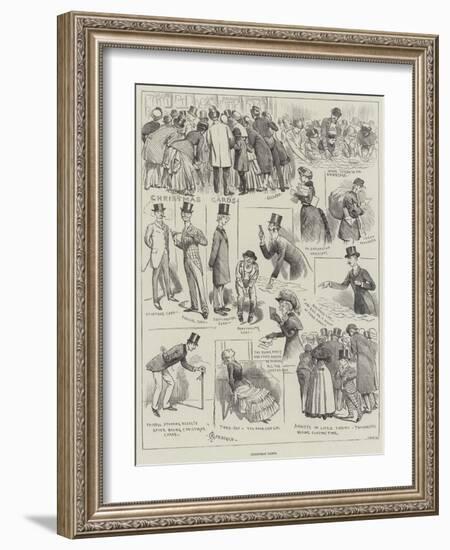 Christmas Cards-Alfred Courbould-Framed Giclee Print