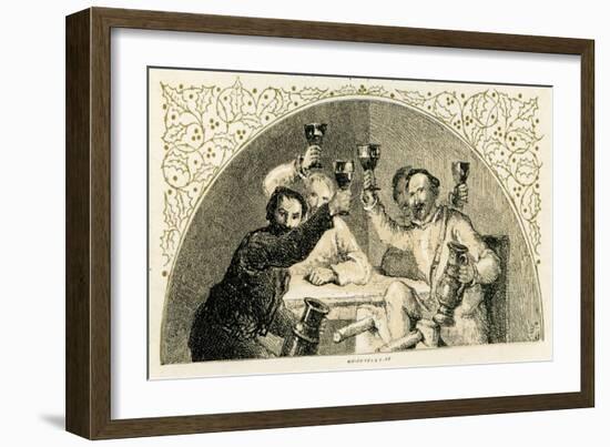 Christmas carol in praise of ale-Myles Birket Foster-Framed Giclee Print
