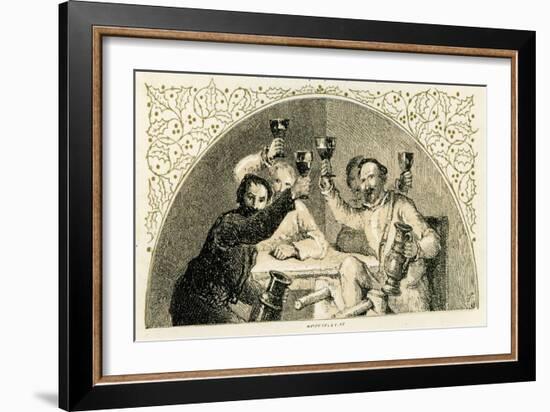 Christmas carol in praise of ale-Myles Birket Foster-Framed Giclee Print