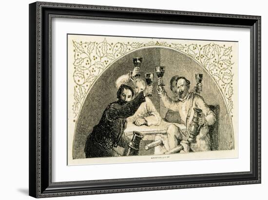 Christmas carol in praise of ale-Myles Birket Foster-Framed Giclee Print