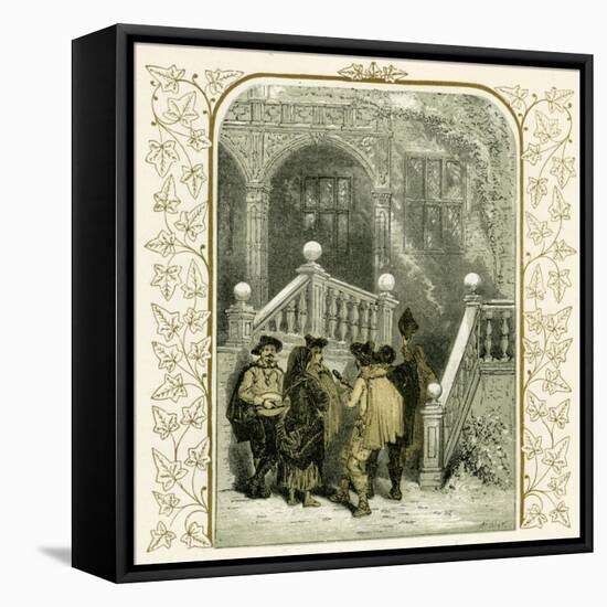 Christmas carollers - illustration by Birket Foster-Myles Birket Foster-Framed Premier Image Canvas