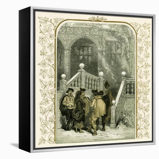 Christmas carollers - illustration by Birket Foster-Myles Birket Foster-Framed Premier Image Canvas