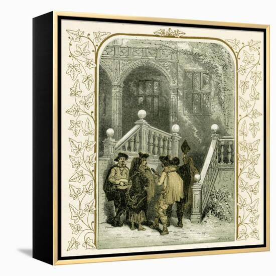 Christmas carollers - illustration by Birket Foster-Myles Birket Foster-Framed Premier Image Canvas