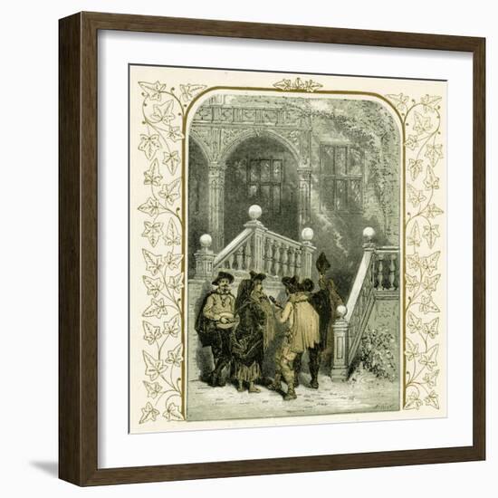 Christmas carollers - illustration by Birket Foster-Myles Birket Foster-Framed Giclee Print