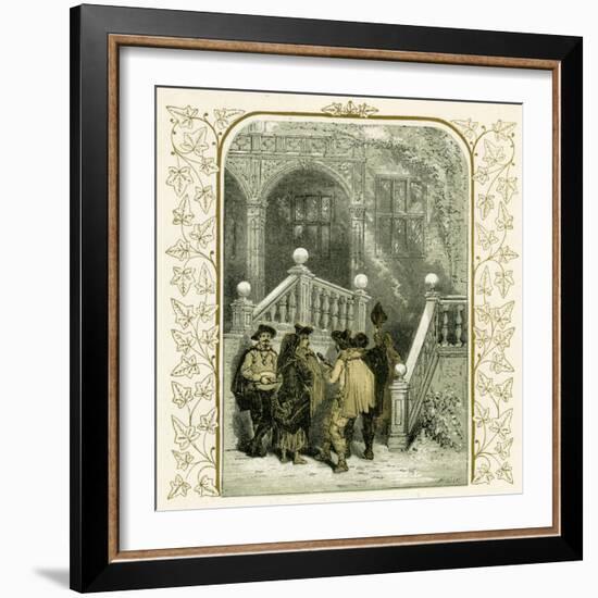 Christmas carollers - illustration by Birket Foster-Myles Birket Foster-Framed Giclee Print