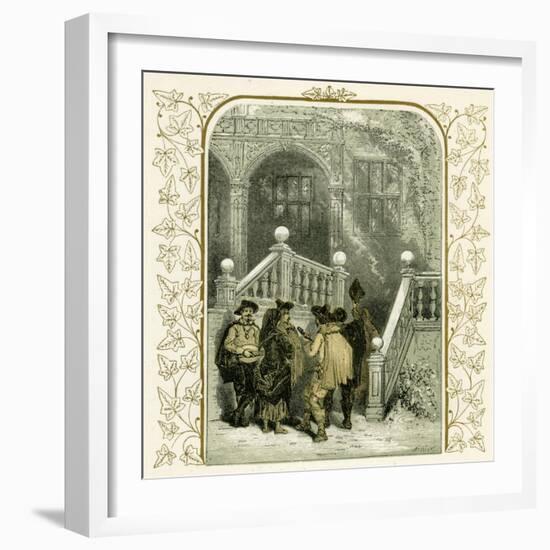 Christmas carollers - illustration by Birket Foster-Myles Birket Foster-Framed Giclee Print