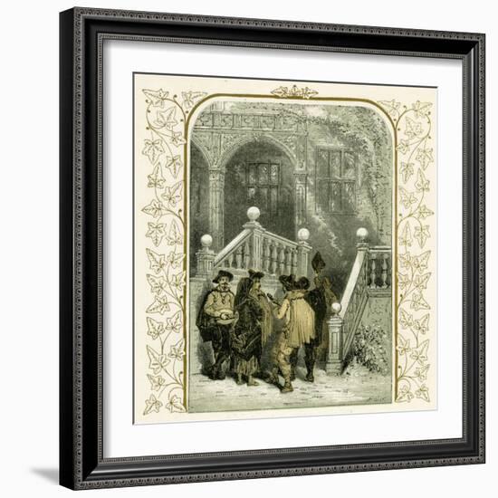 Christmas carollers - illustration by Birket Foster-Myles Birket Foster-Framed Giclee Print