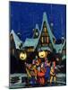 "Christmas Carolling in Village at Night,"December 1, 1930-Nelson Grofe-Mounted Giclee Print