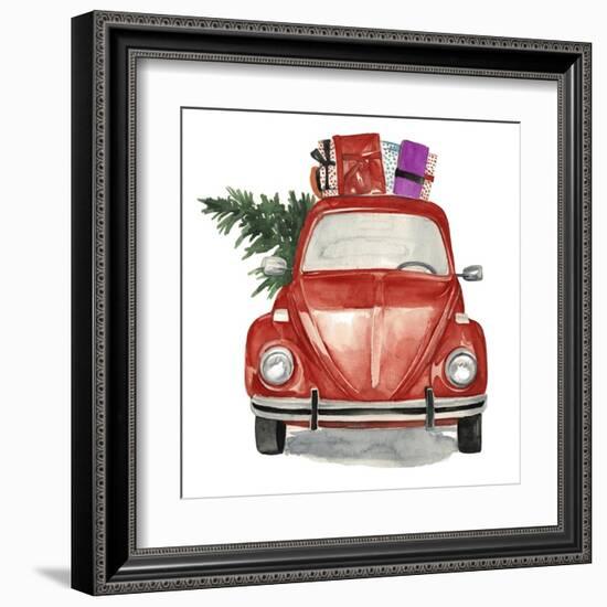 Christmas Cars I-null-Framed Art Print