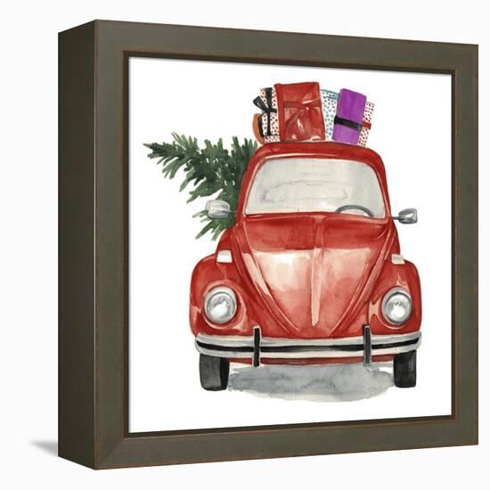 Christmas Cars I-null-Framed Stretched Canvas