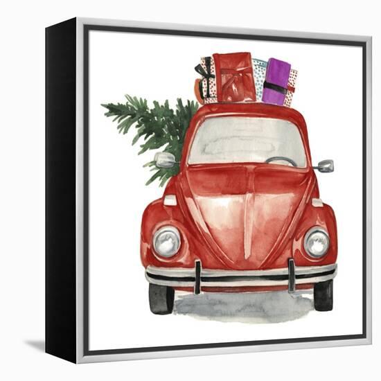 Christmas Cars I-null-Framed Stretched Canvas