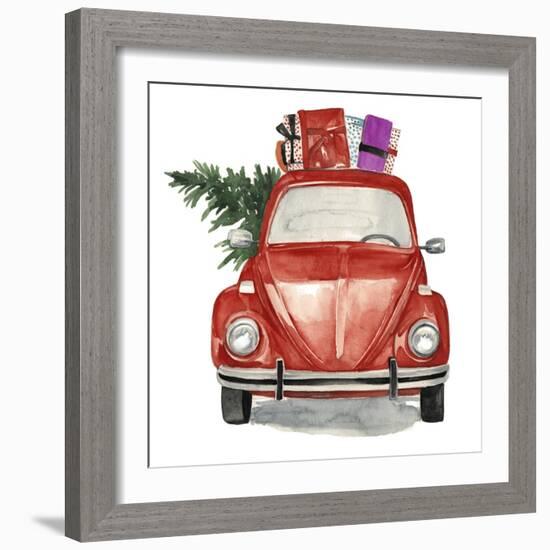 Christmas Cars I-null-Framed Art Print