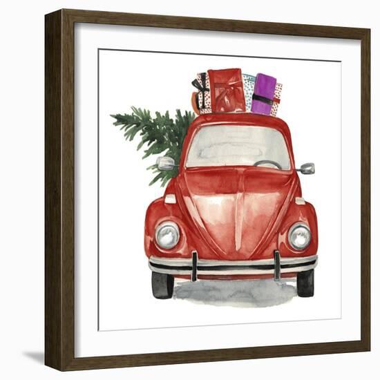 Christmas Cars I-null-Framed Art Print